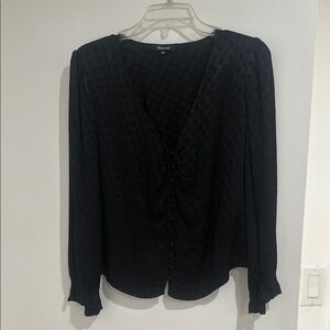 Black Button-Up Blouse